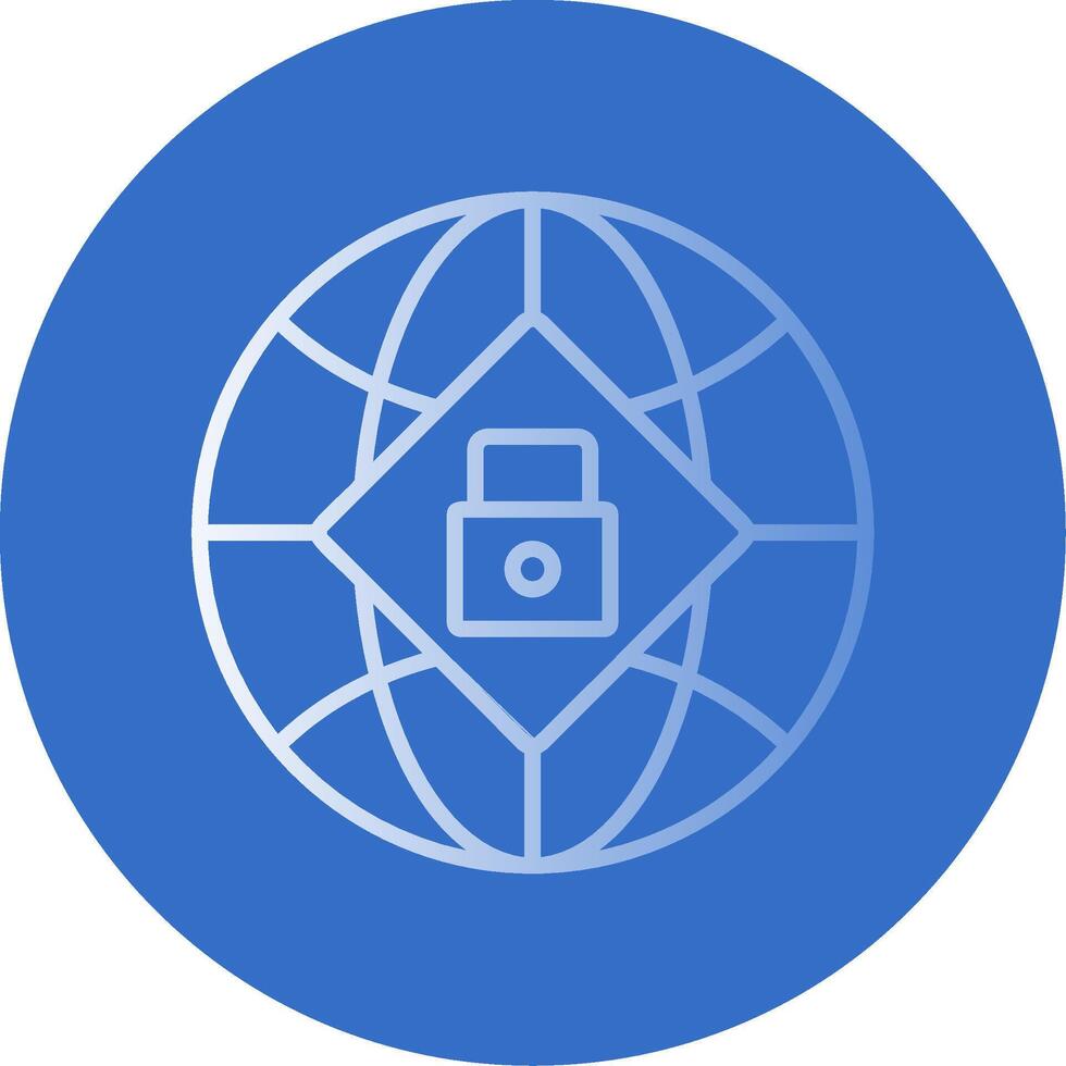 Global Security Flat Bubble Icon vector