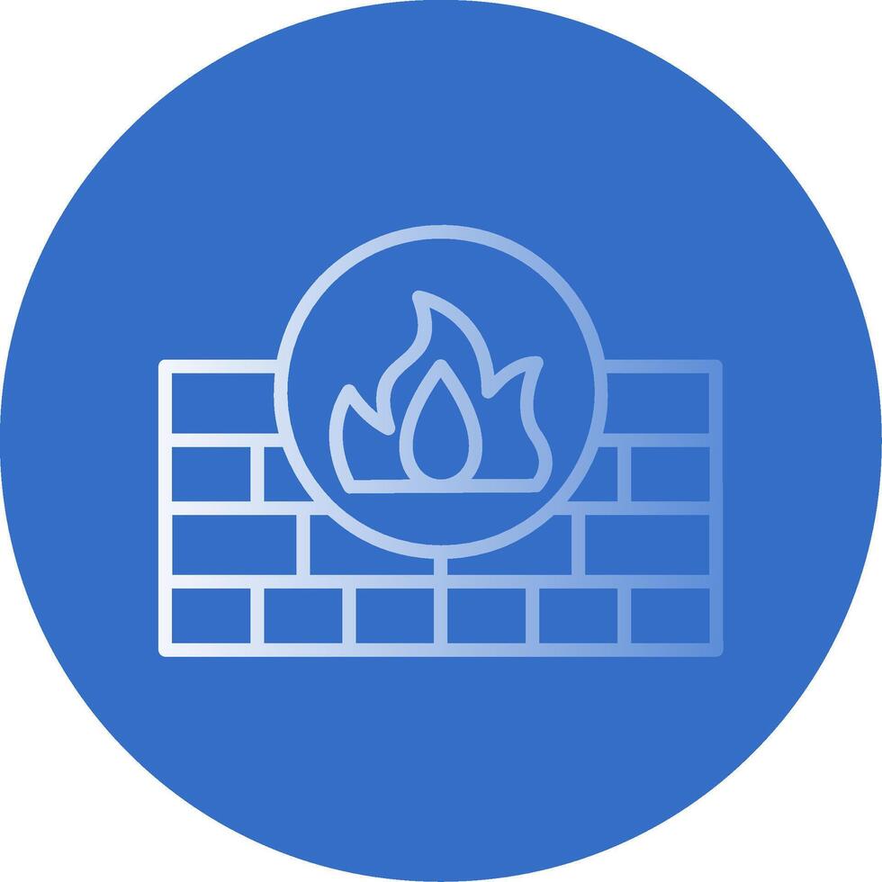 Firewall Flat Bubble Icon vector