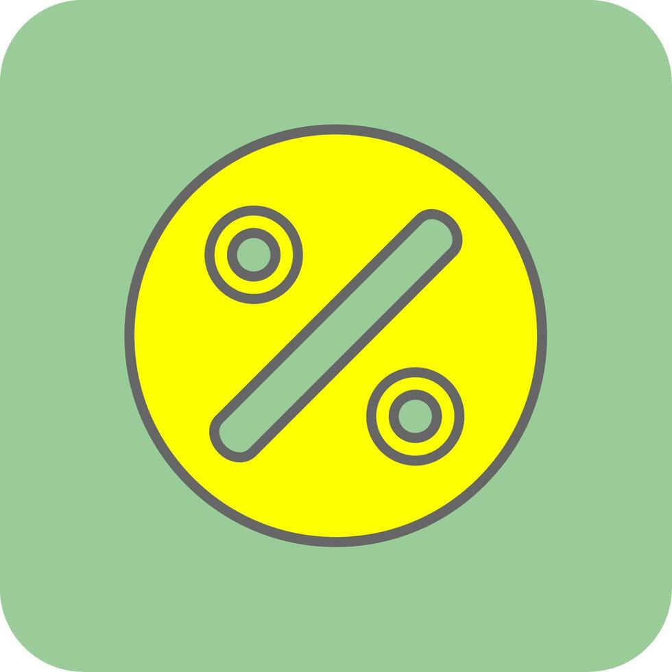 Divide Filled Yellow Icon vector