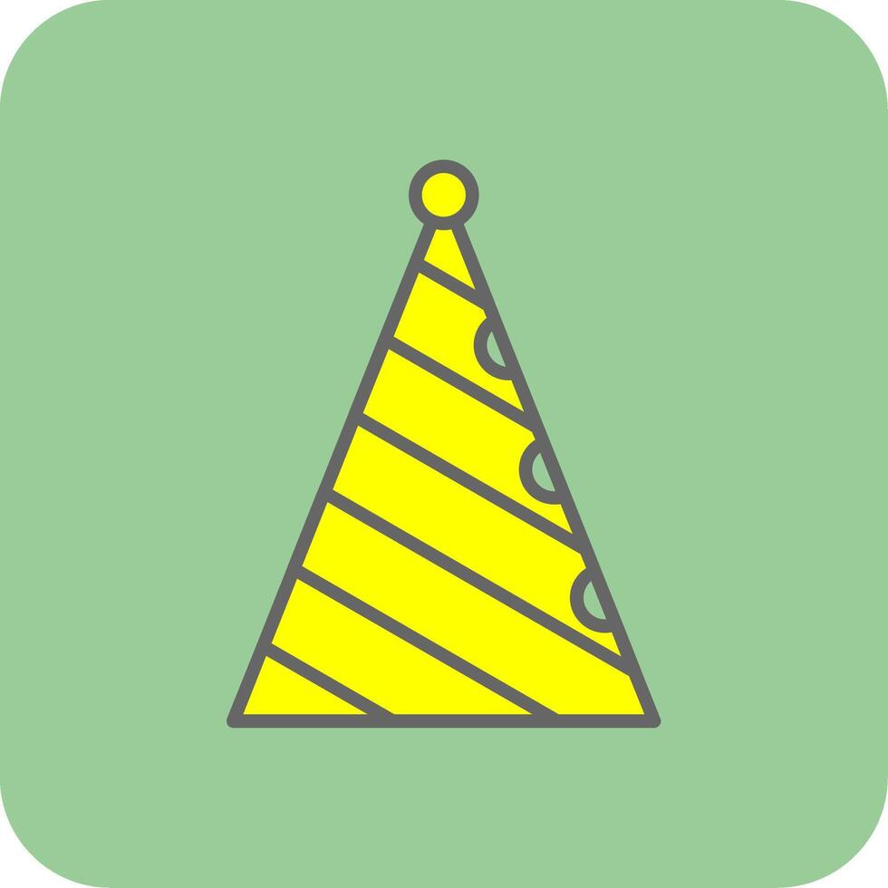 Hat Filled Yellow Icon vector