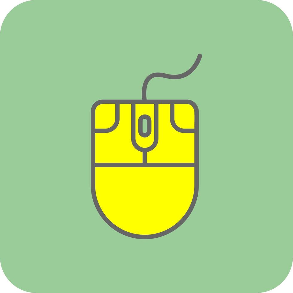 Mouse Filled Yellow Icon vector