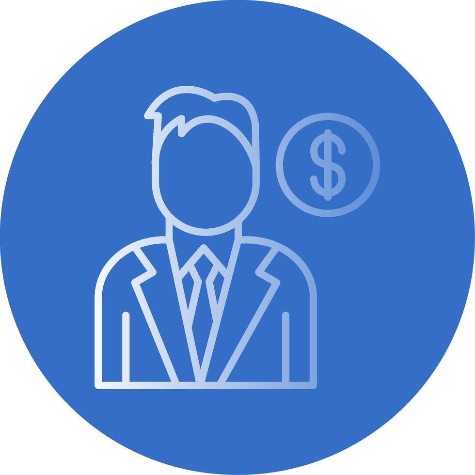 Marketer Flat Bubble Icon vector