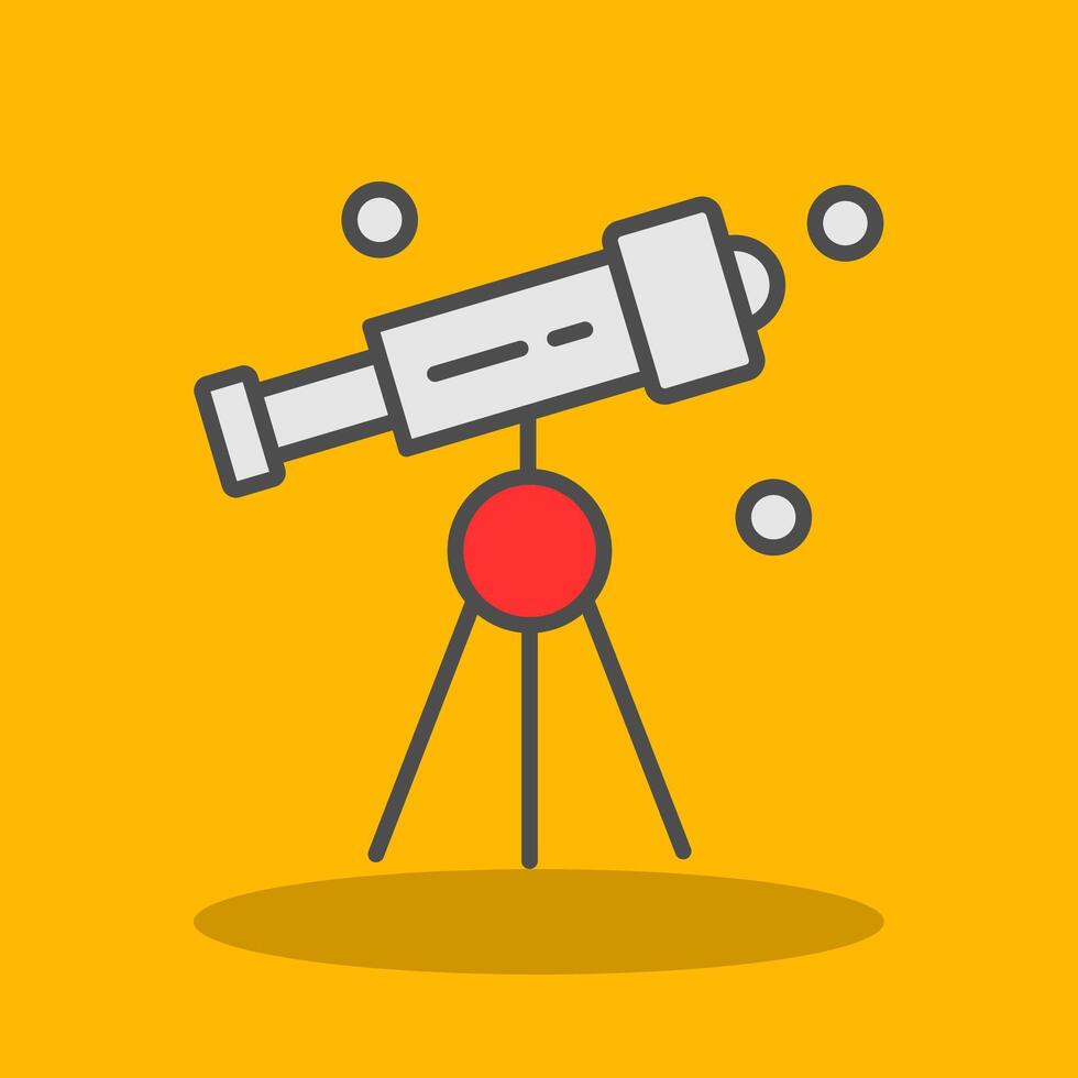 Telescope Filled Shadow Icon vector
