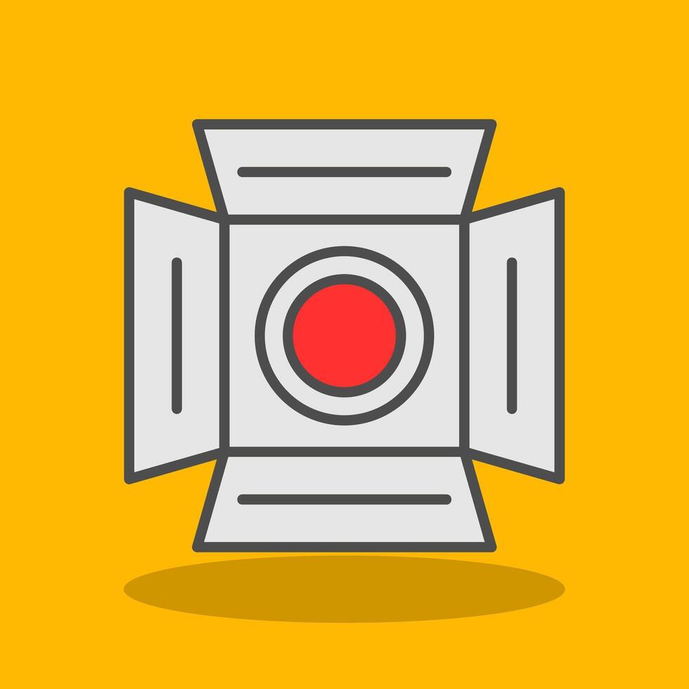 Spotlight Filled Shadow Icon vector