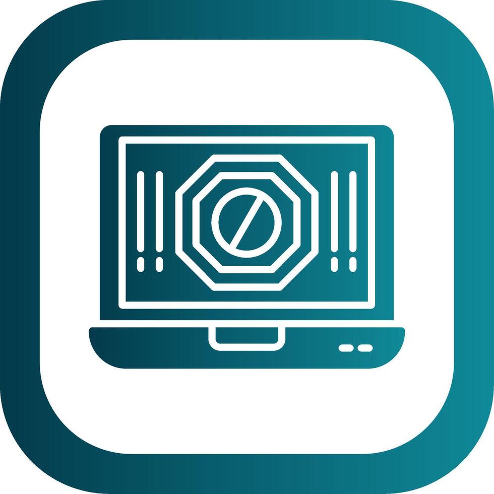 Ad Blocker Glyph Gradient Corner Icon vector