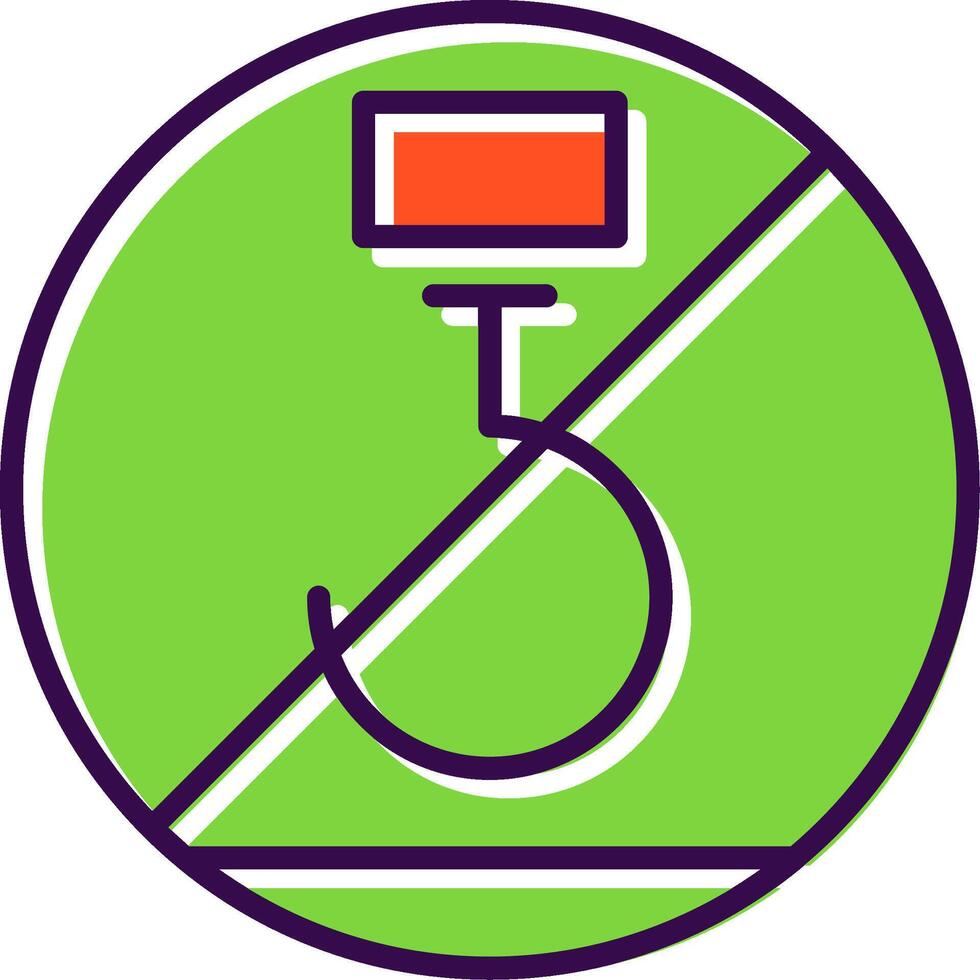 Use No Hooks filled Design Icon vector