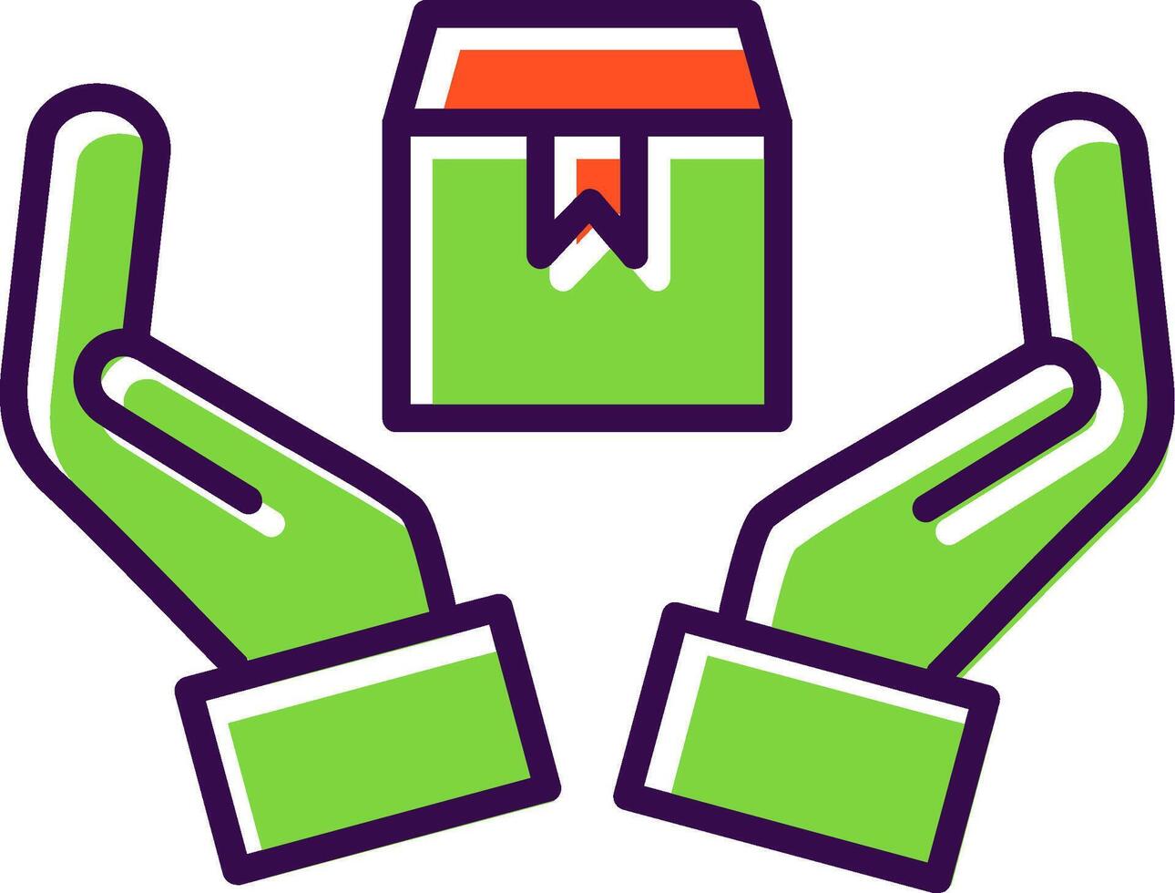 Handle With Care filled Design Icon vector