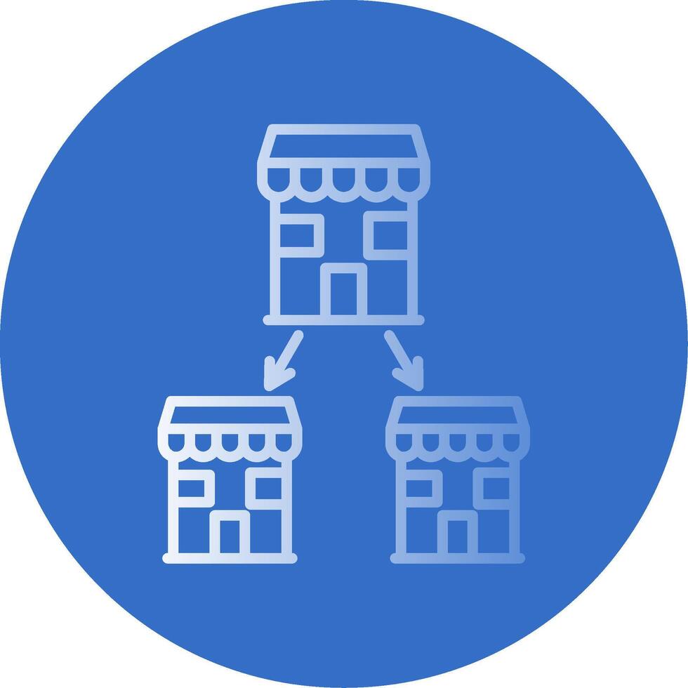 Chain Store Flat Bubble Icon vector