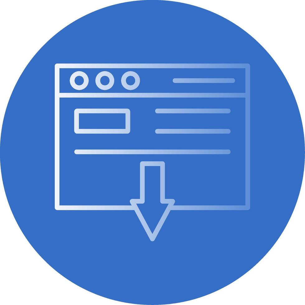 Landing Page Flat Bubble Icon vector
