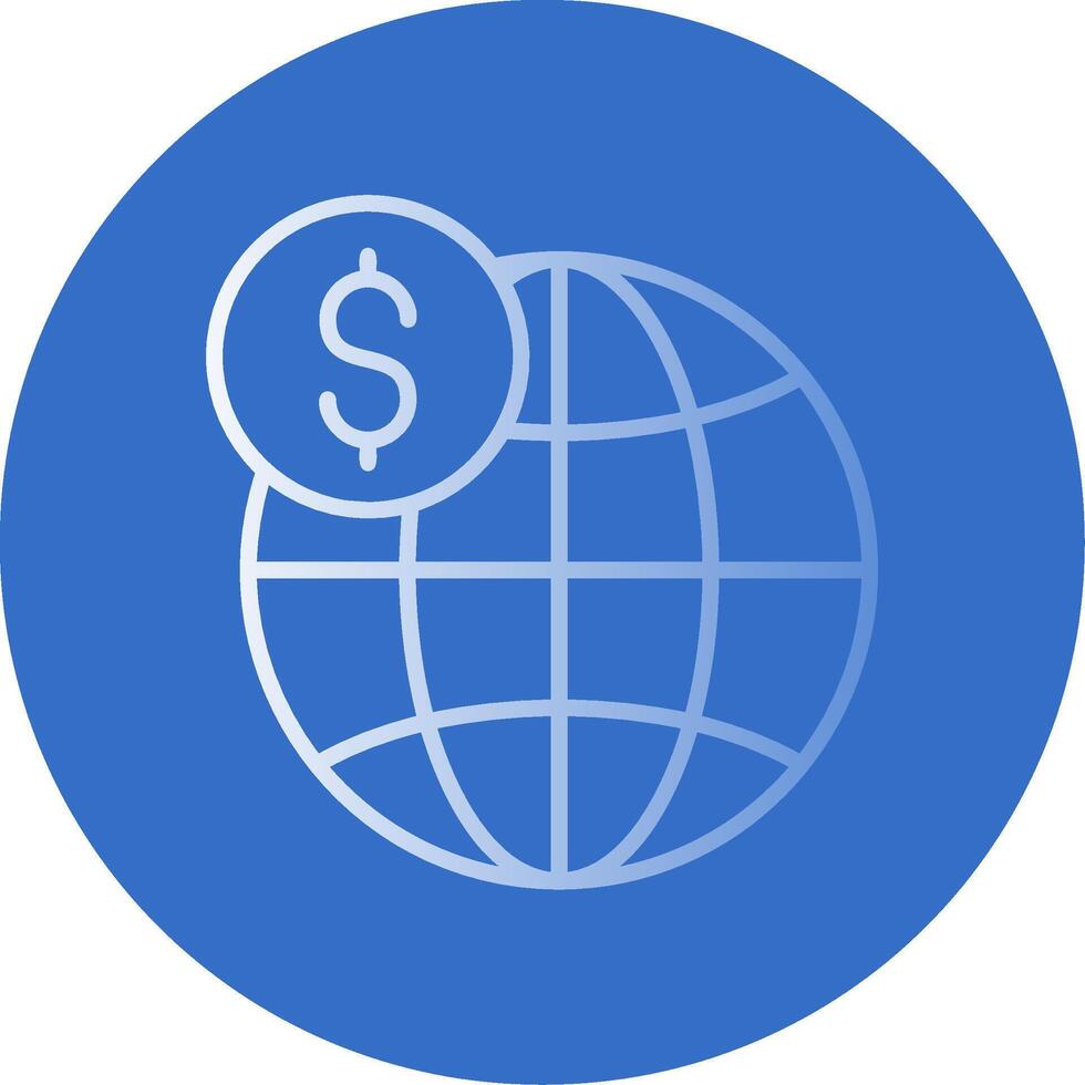 Global Business Flat Bubble Icon vector