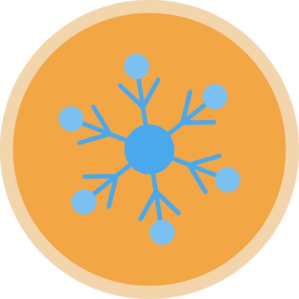 Snowflakes Flat Multi Circle Icon vector