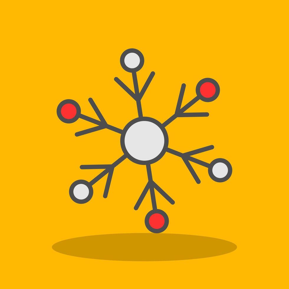 Snowflakes Filled Shadow Icon vector