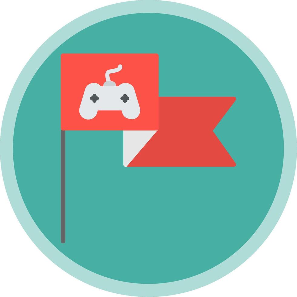 Flag Flat Multi Circle Icon vector
