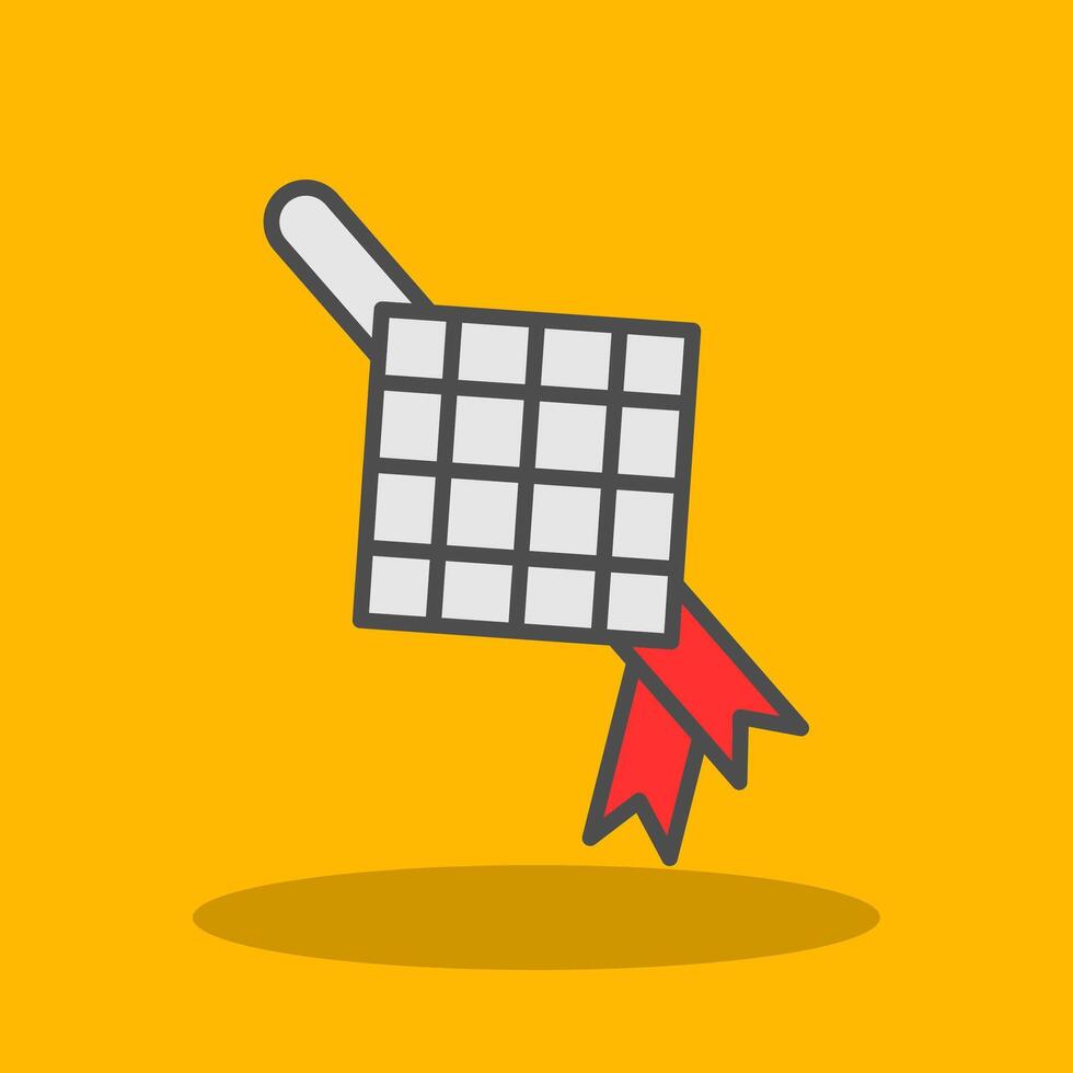 Ketupat Filled Shadow Icon vector