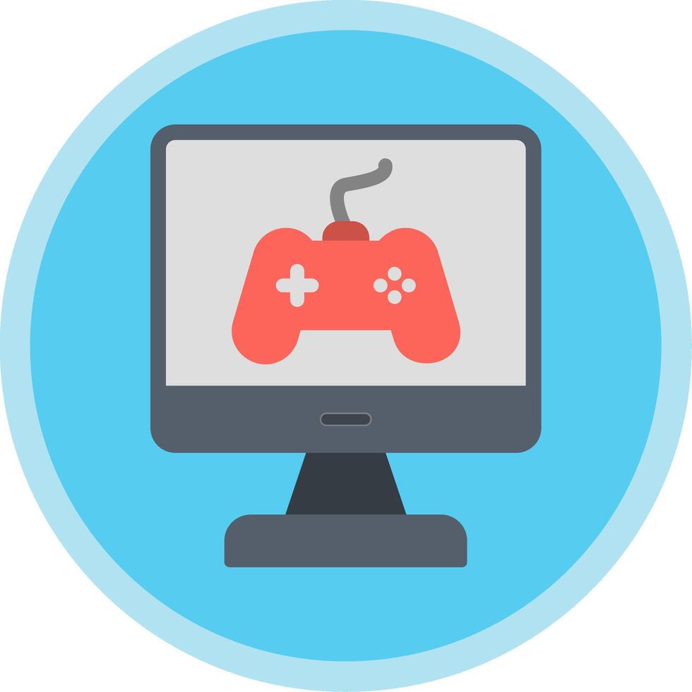Game Flat Multi Circle Icon vector