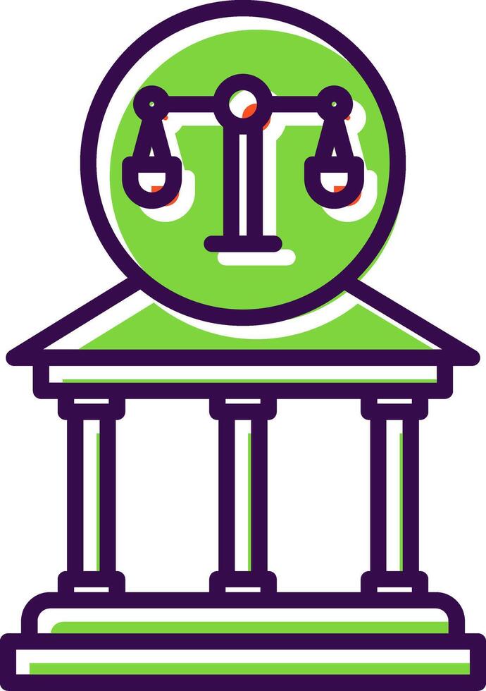 Court filled Design Icon vector