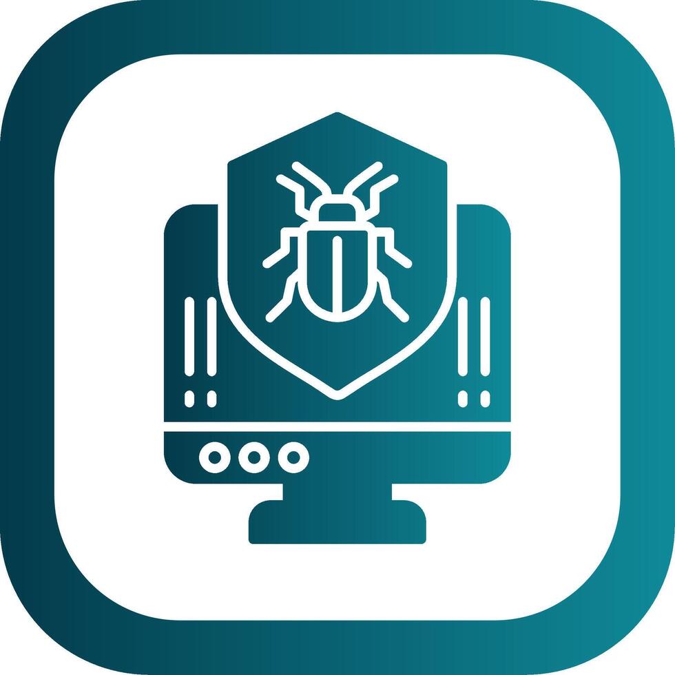 Anti Virus Shield Glyph Gradient Corner Icon vector