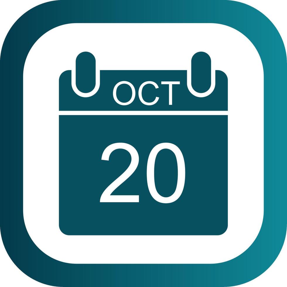 October Filled Yellow Icon vector