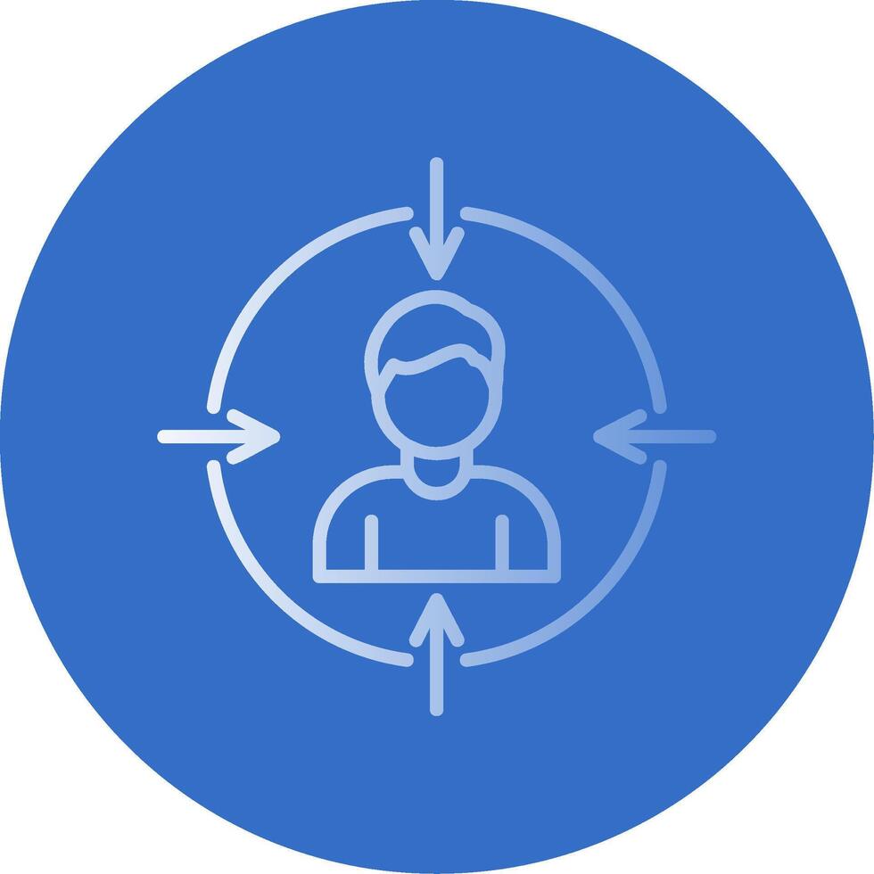Target Audiences Flat Bubble Icon vector