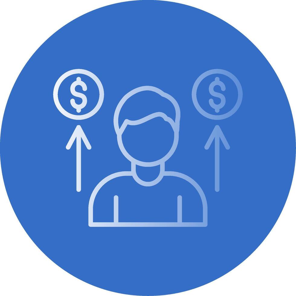 Business Man Flat Bubble Icon vector