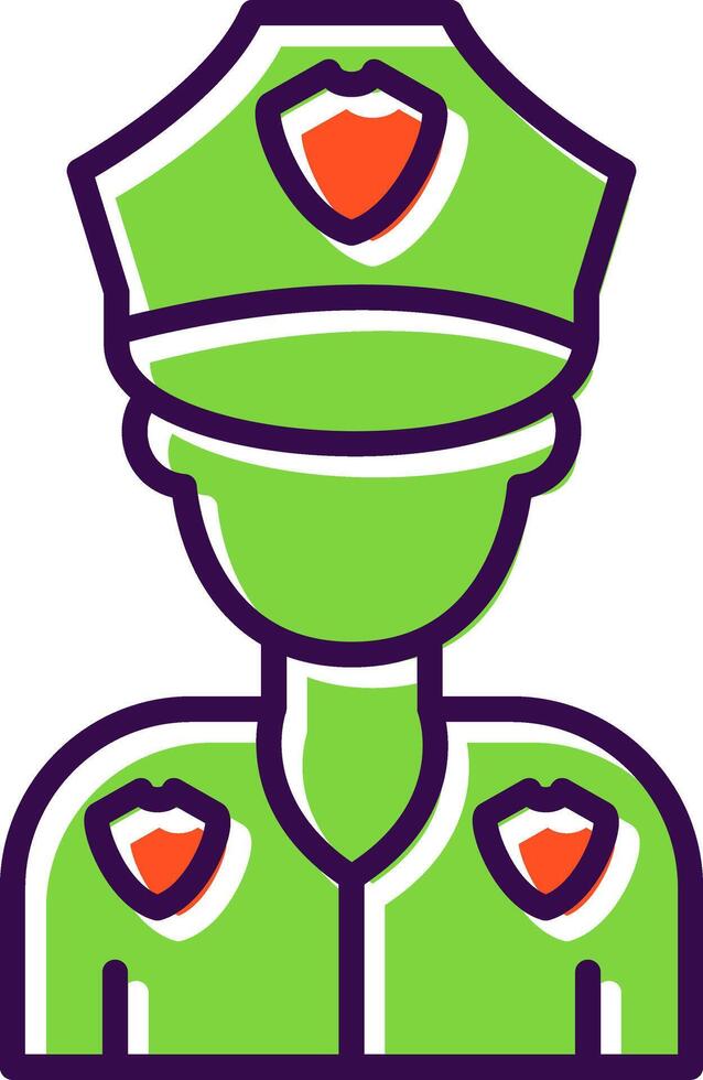 Policeman filled Design Icon vector