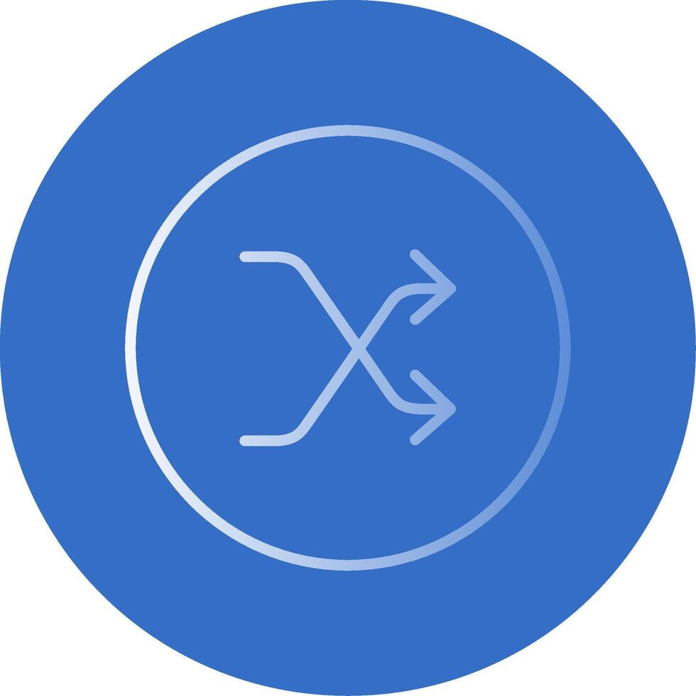 Shuffle Flat Bubble Icon vector