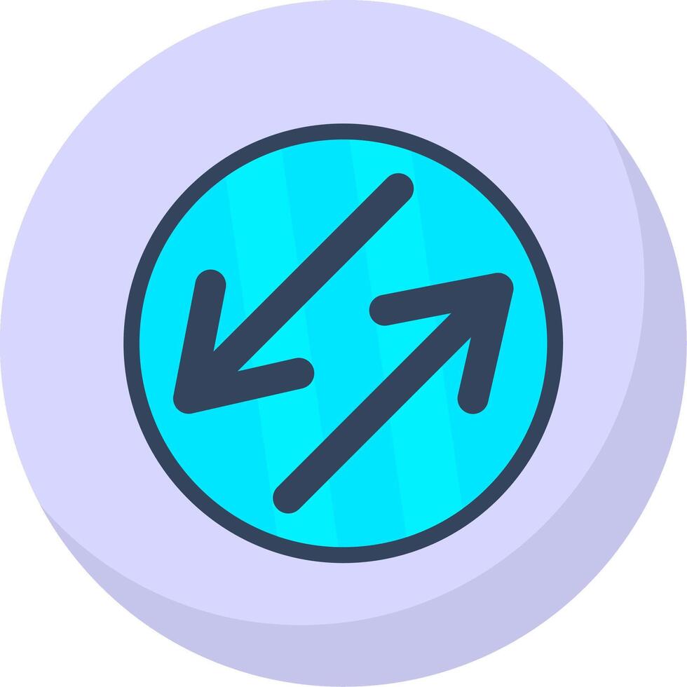 Swap Flat Bubble Icon vector