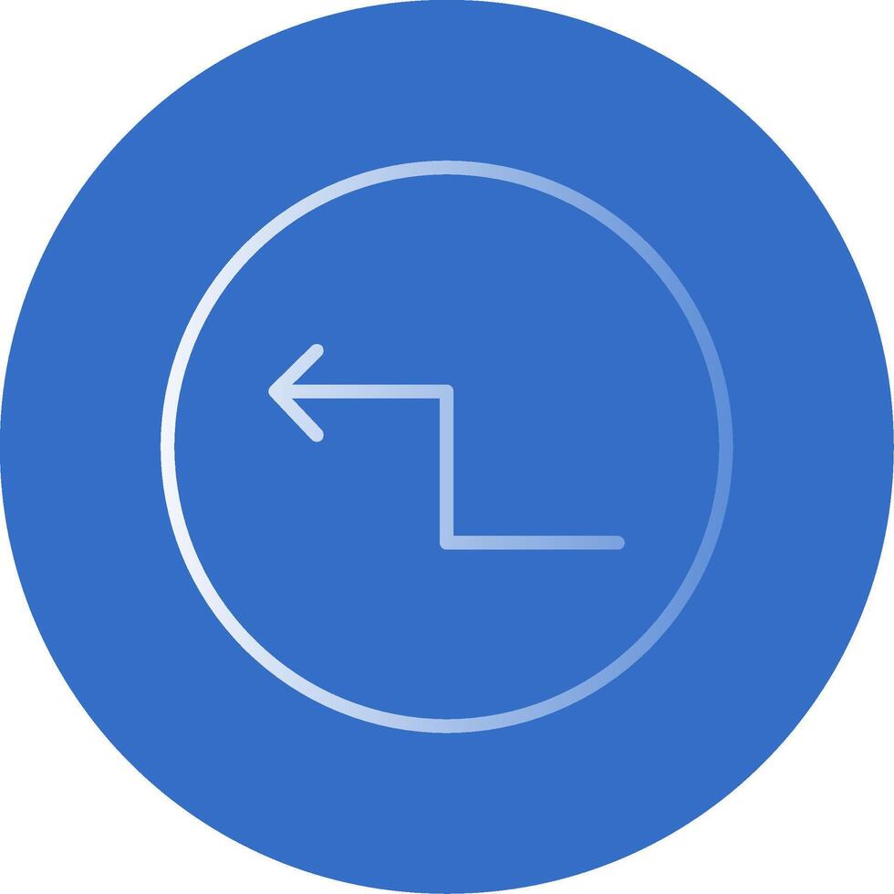 Zigzag Arrow Flat Bubble Icon vector