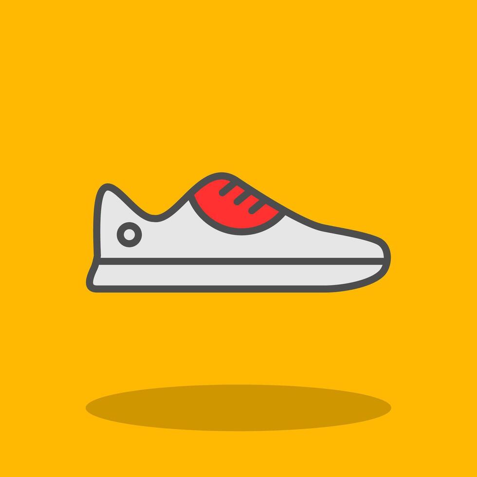 Sneaker Filled Shadow Icon vector