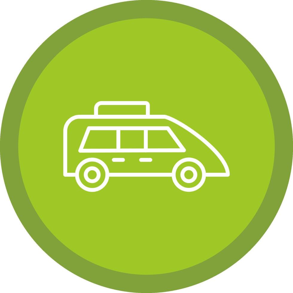 Family Car Line Multi Circle Icon vector
