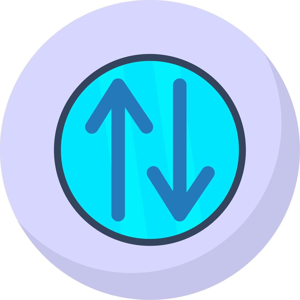 Swap Flat Bubble Icon vector