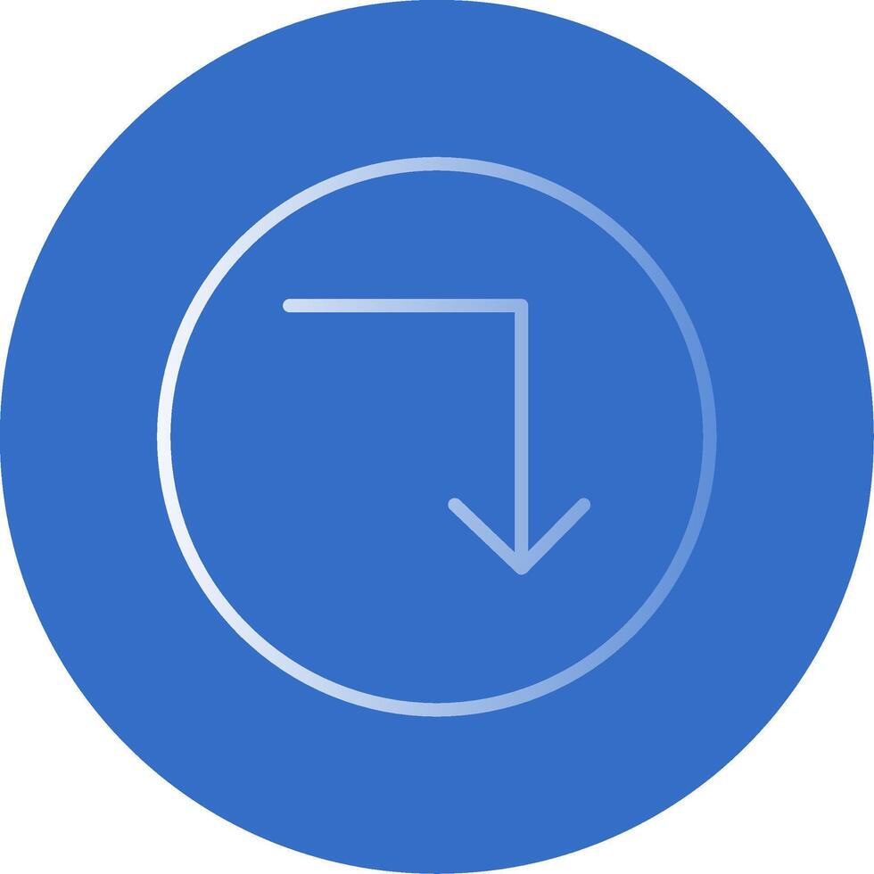 Turn Down Flat Bubble Icon vector