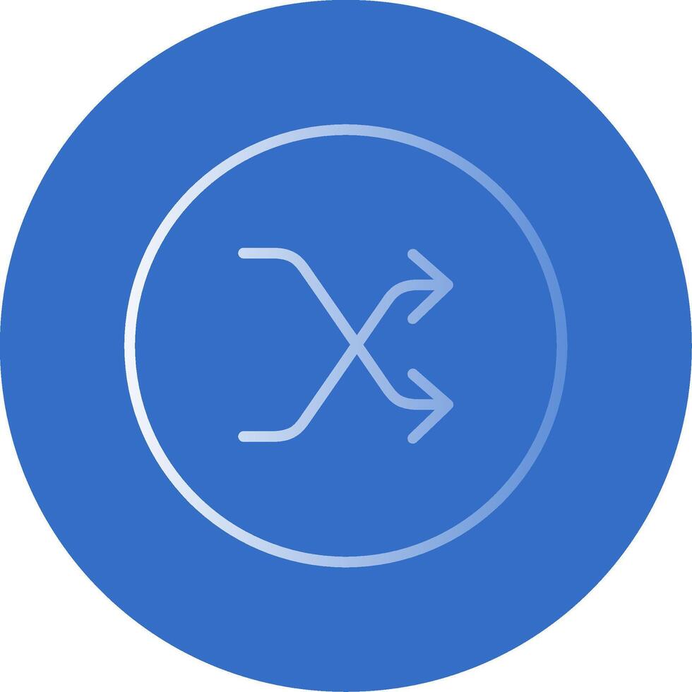 Shuffle Flat Bubble Icon vector