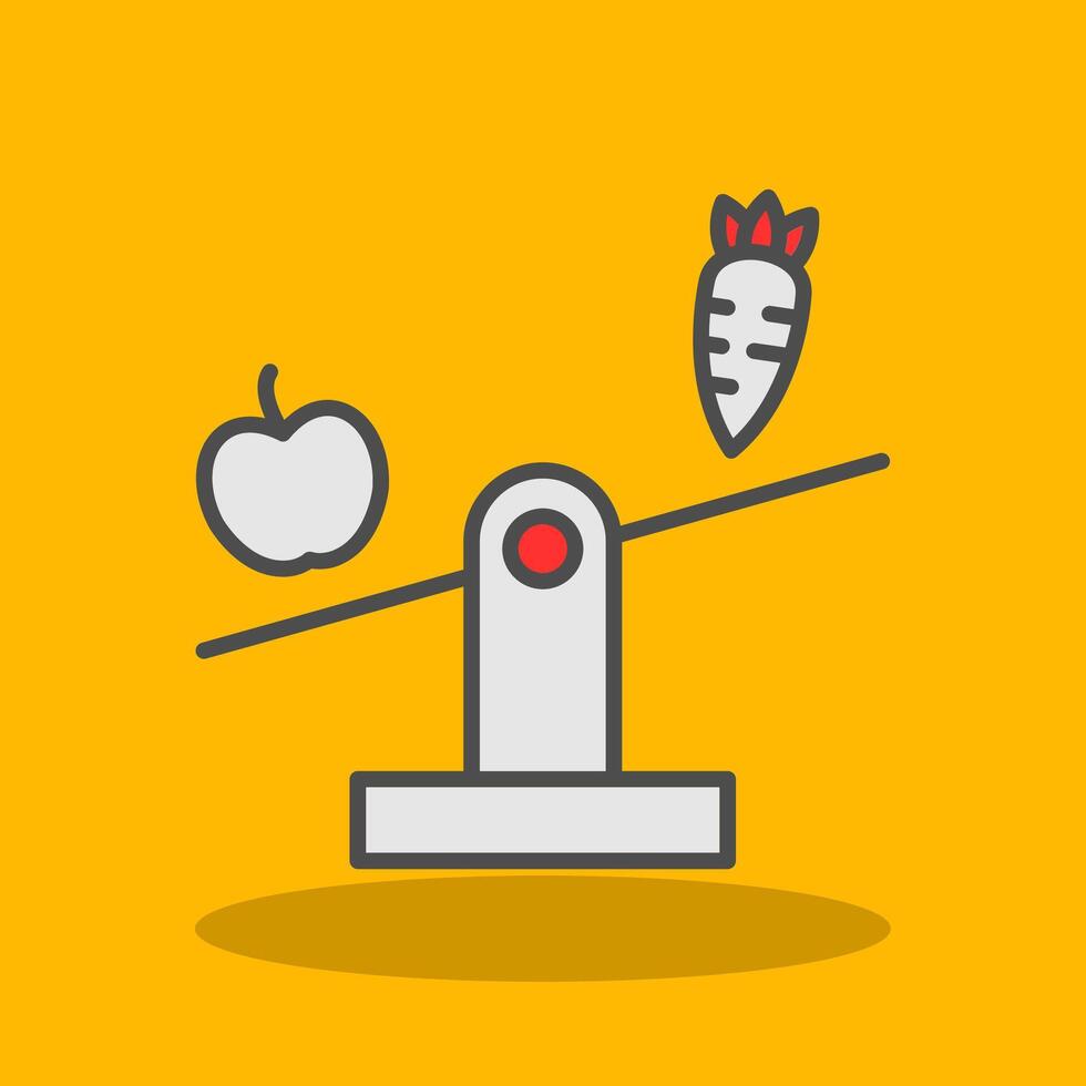 Balanced Diet Filled Shadow Icon vector