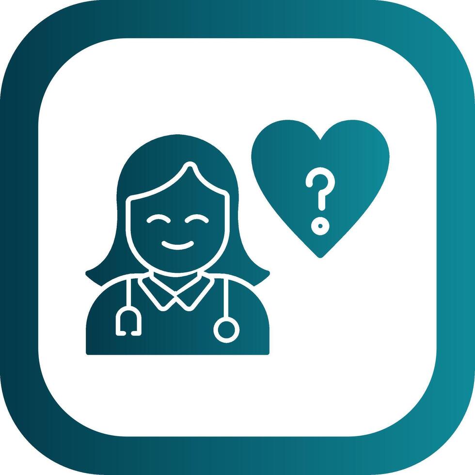 Ask a Doctor Glyph Gradient Corner Icon vector