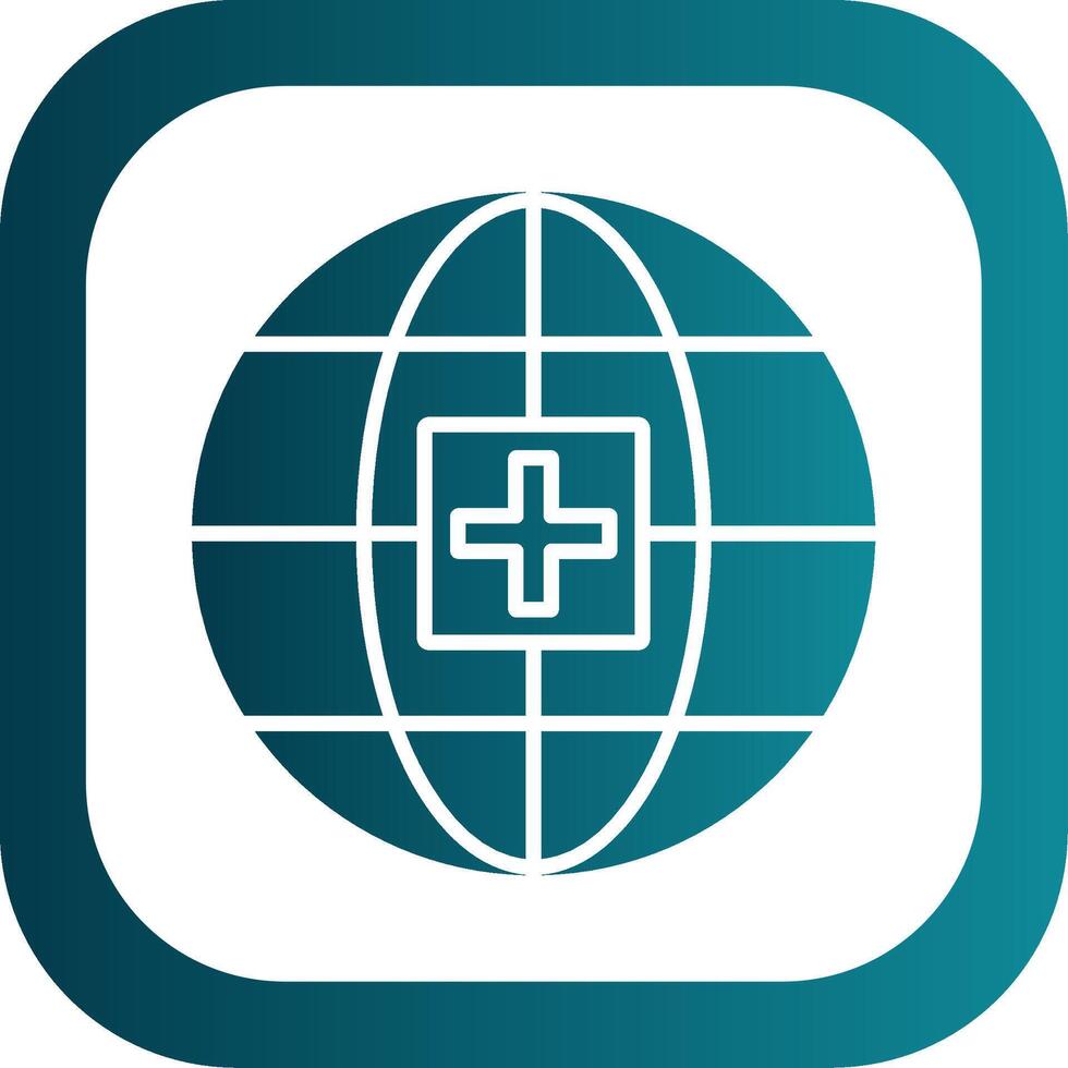 Global Medical Service Glyph Gradient Corner Icon vector