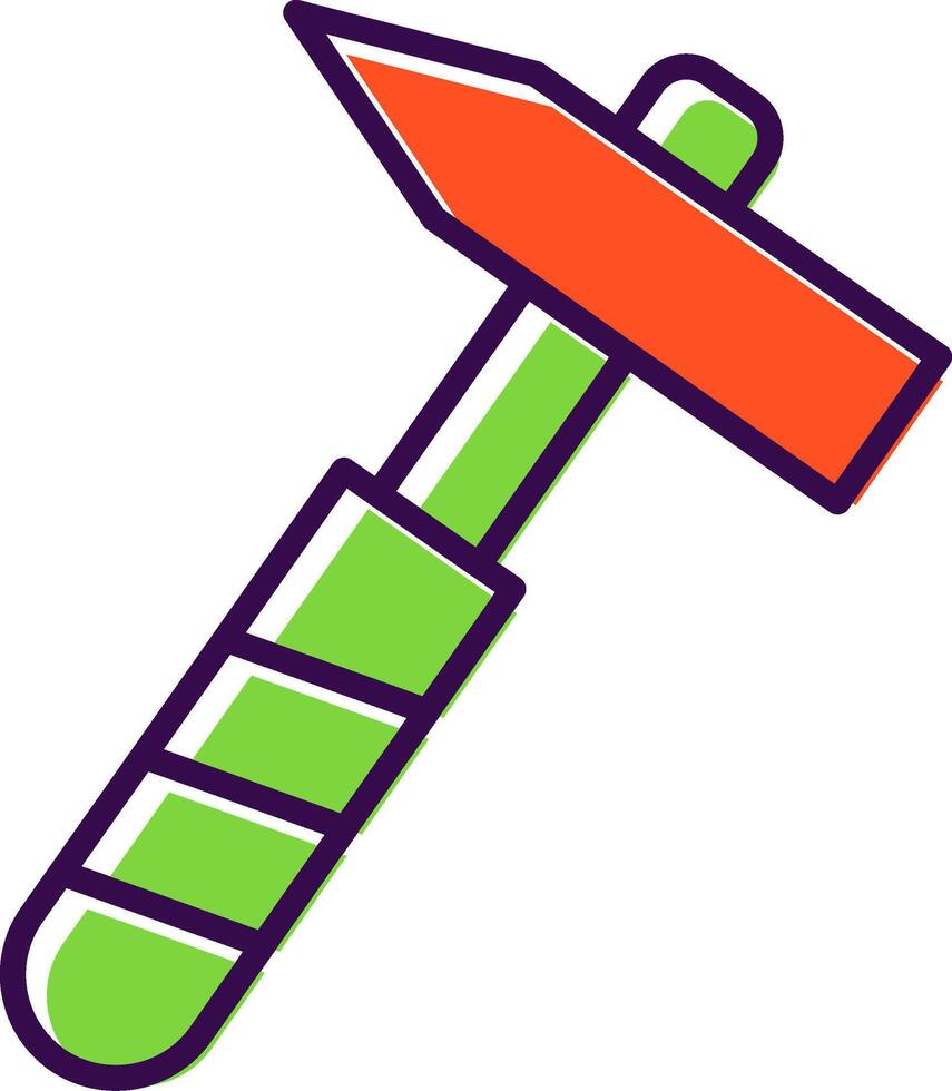 Pick Hammer filled Design Icon vector