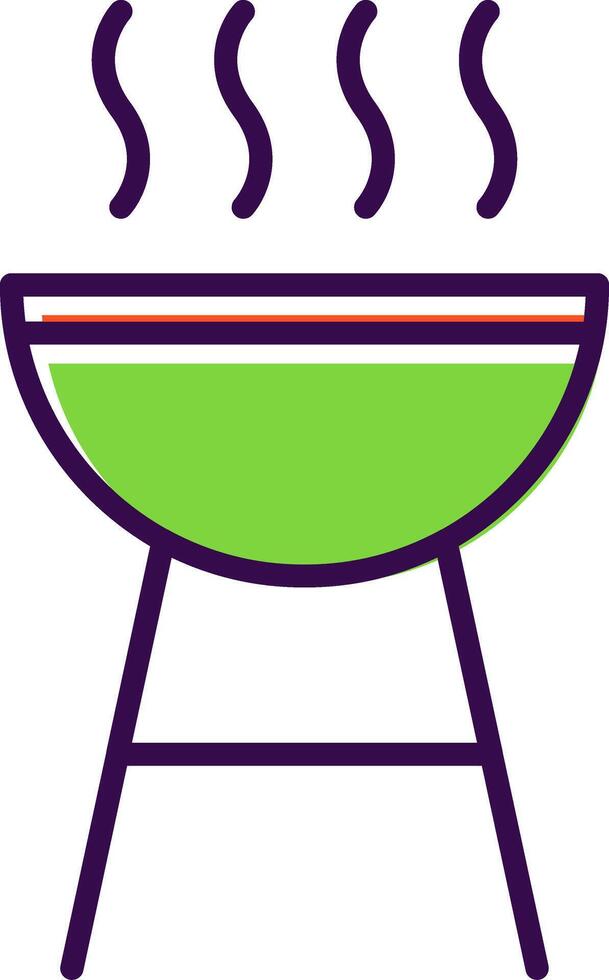 Barbecue filled Design Icon vector