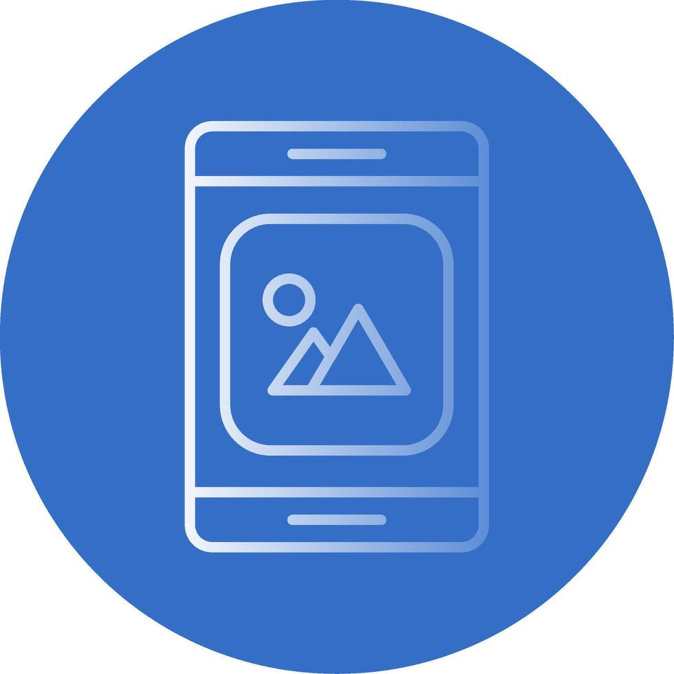 Mobile App Flat Bubble Icon vector