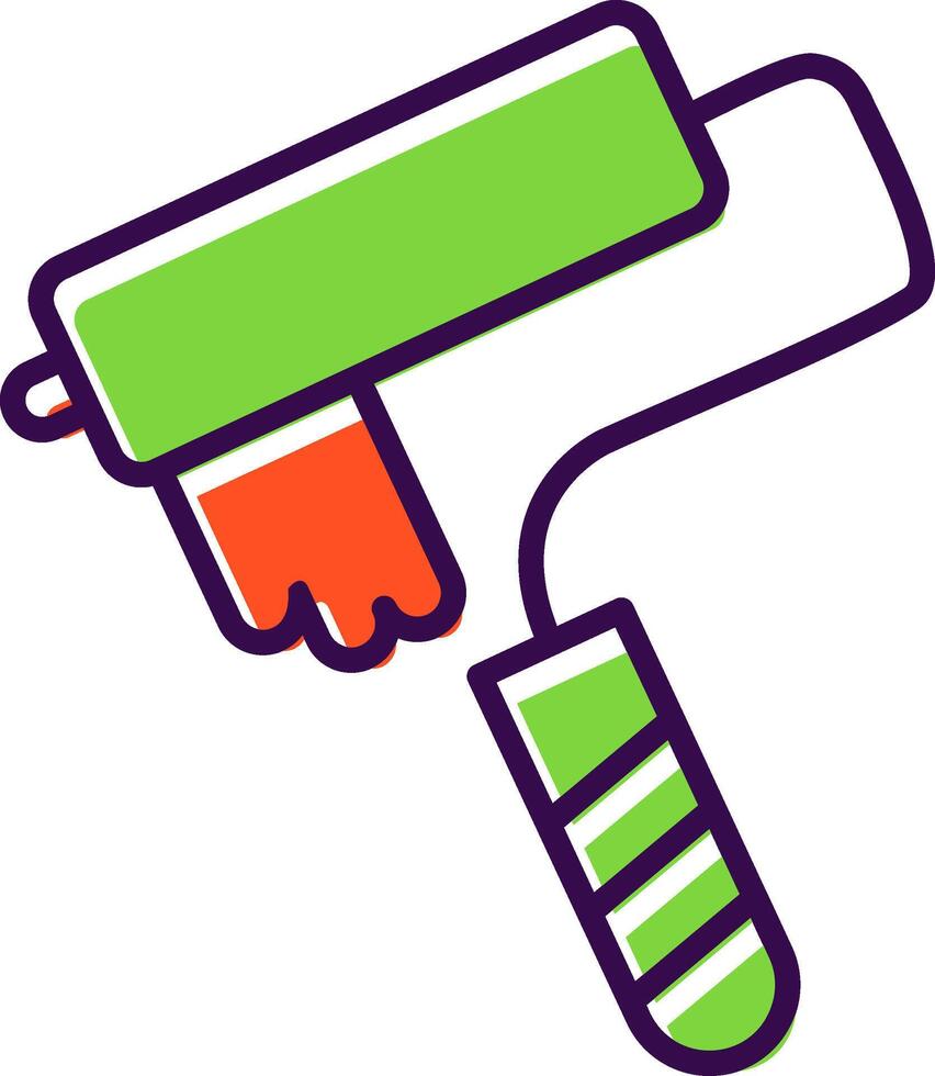 Paint Roller filled Design Icon vector