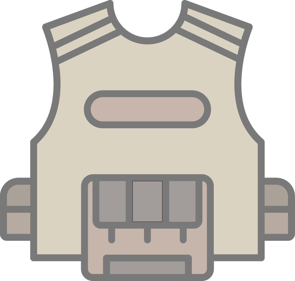 Vest Line Filled Light Icon vector