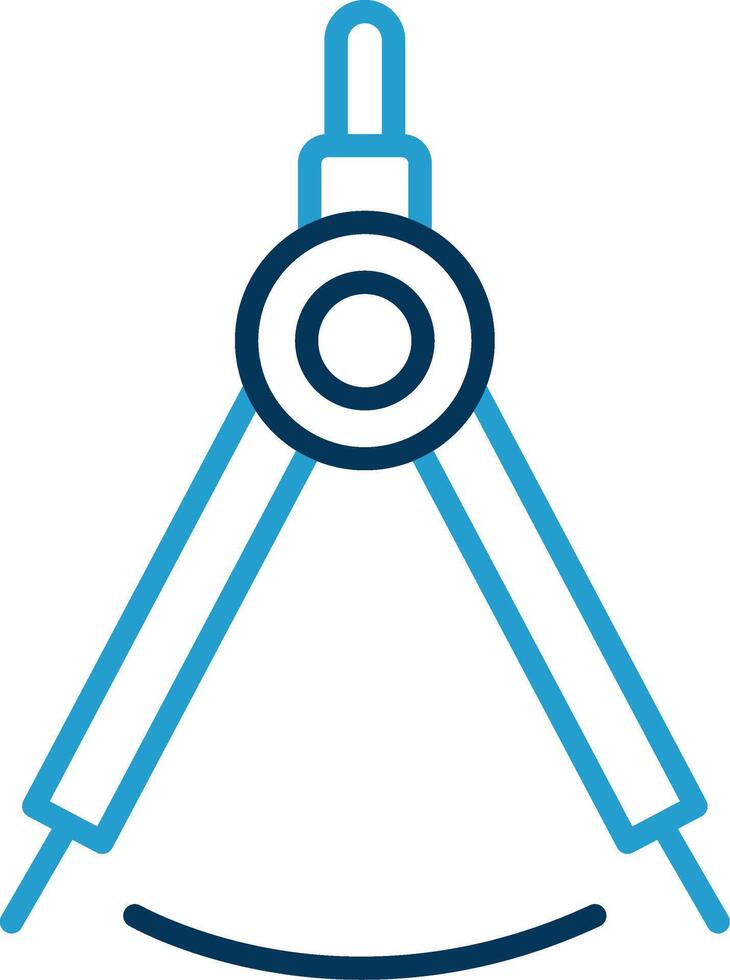 Dividers Line Blue Two Color Icon vector