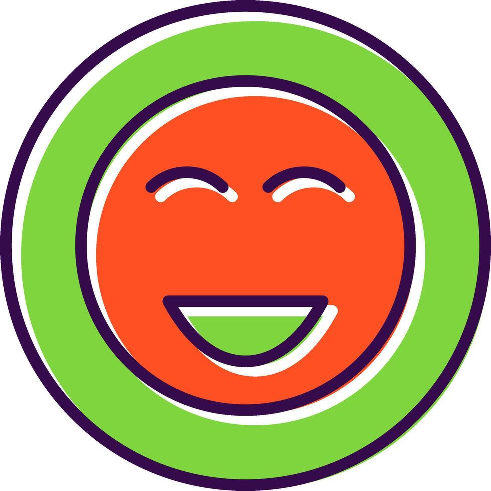 Happy filled Design Icon vector