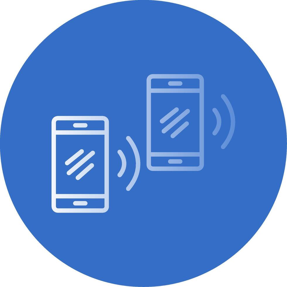 Mobile Sync Flat Bubble Icon vector