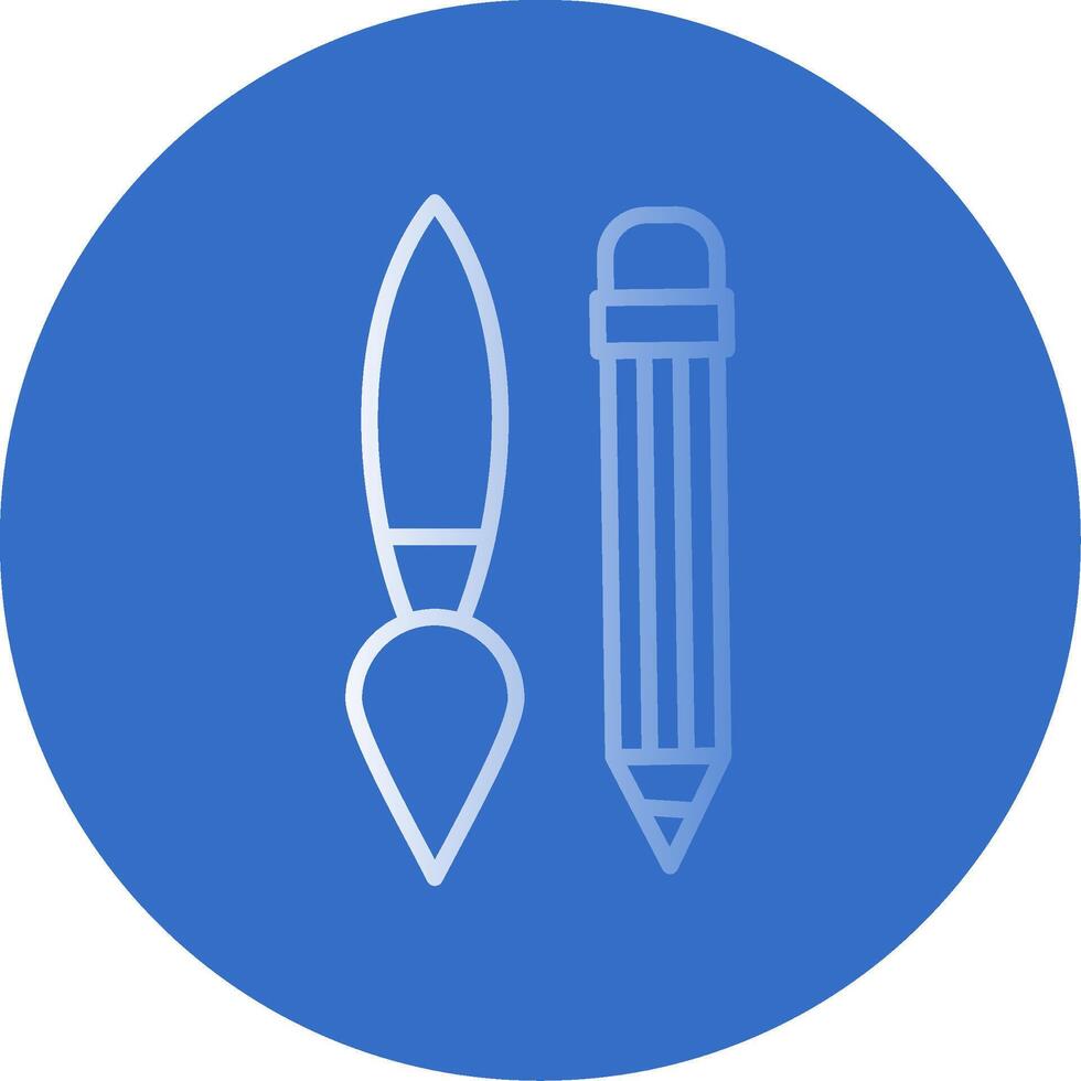 Writing Tool Flat Bubble Icon vector