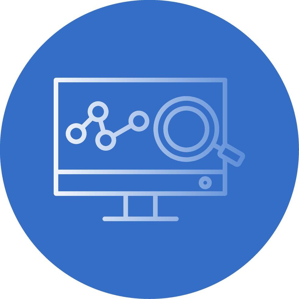 Data Analysis Flat Bubble Icon vector