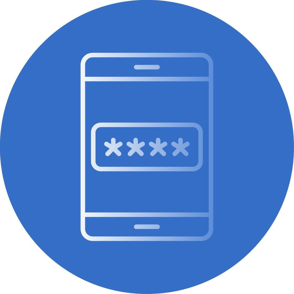 Password Flat Bubble Icon vector