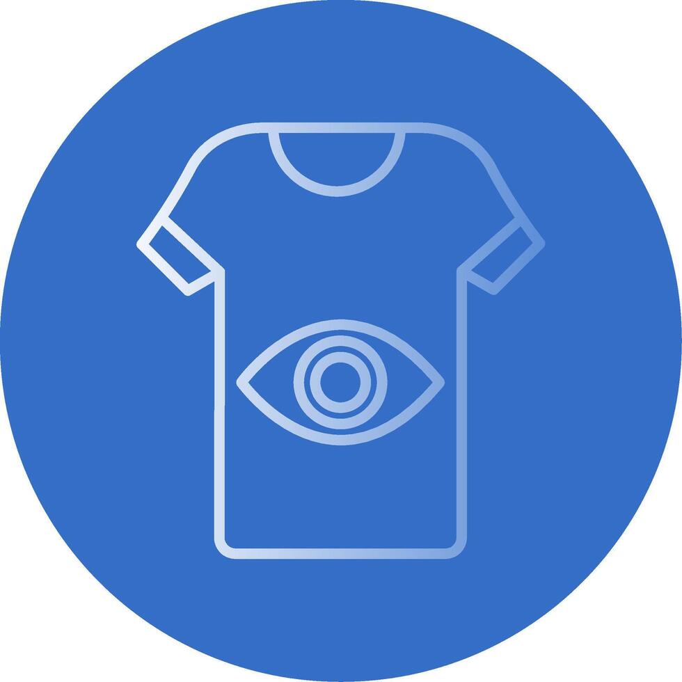 T Shirt Flat Bubble Icon vector