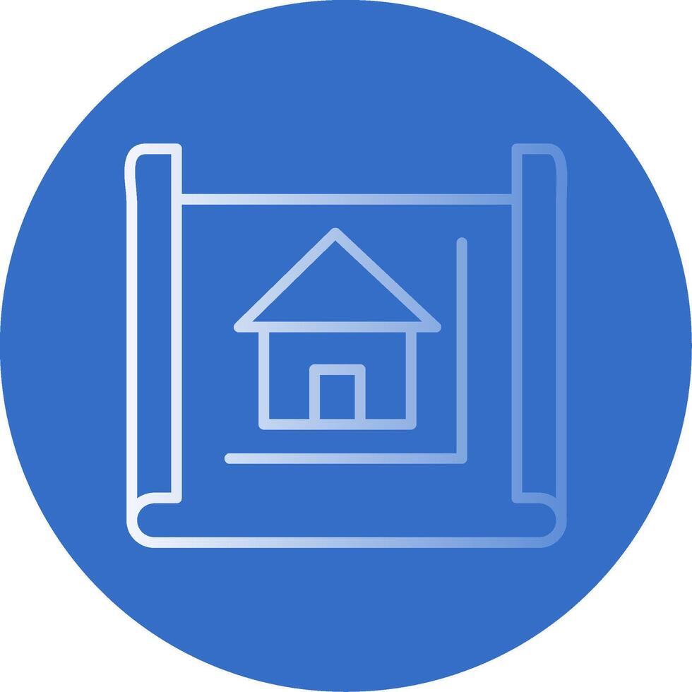 Blueprint Flat Bubble Icon vector