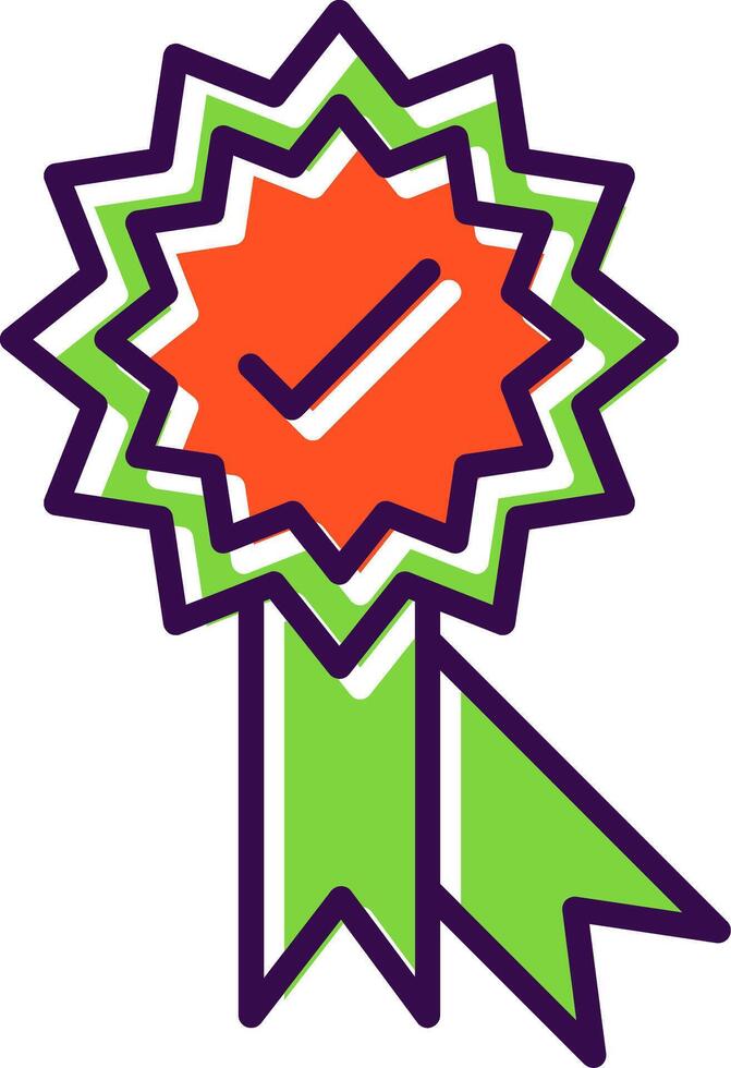 Medal filled Design Icon vector